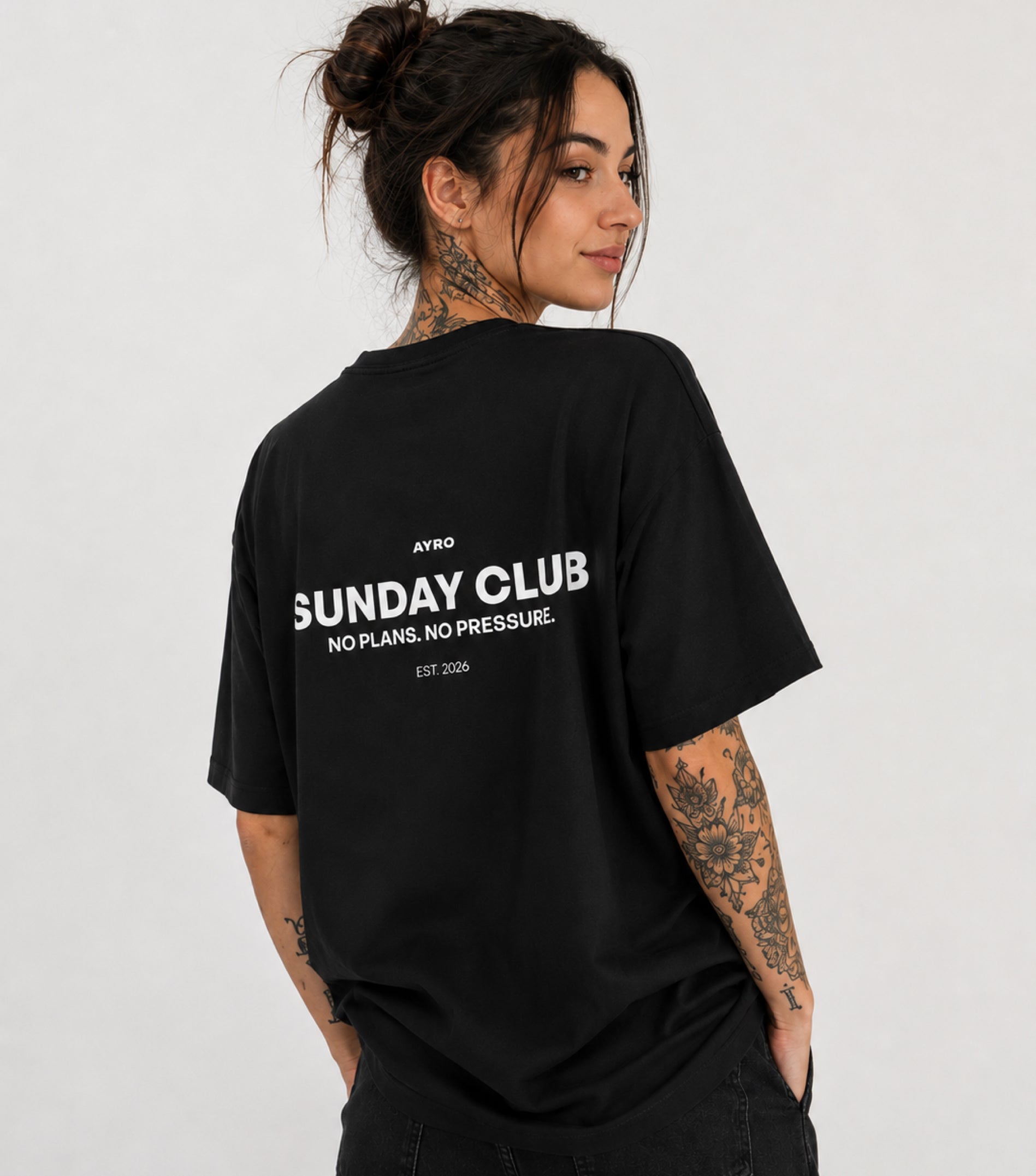 Sunday Club Oversize Tee Black