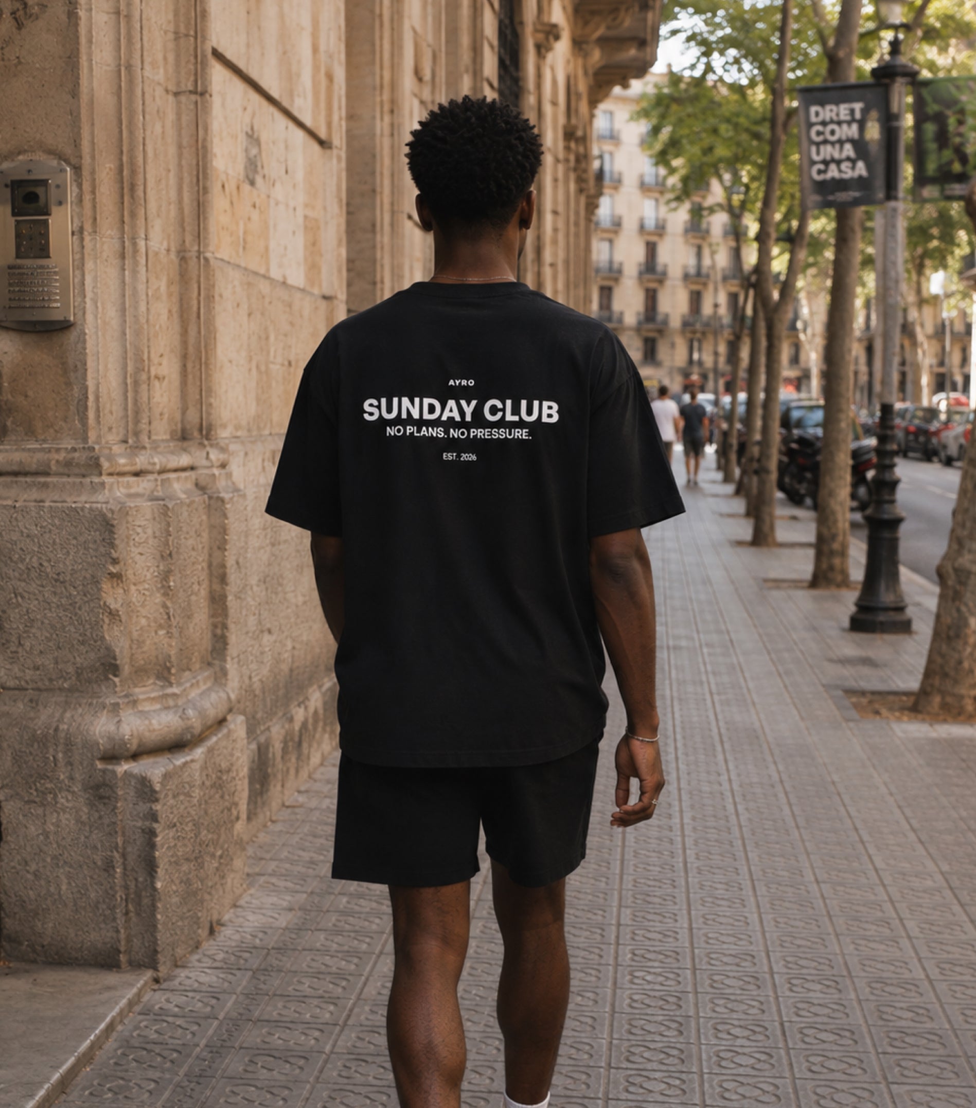 Sunday Club Oversize Tee Black