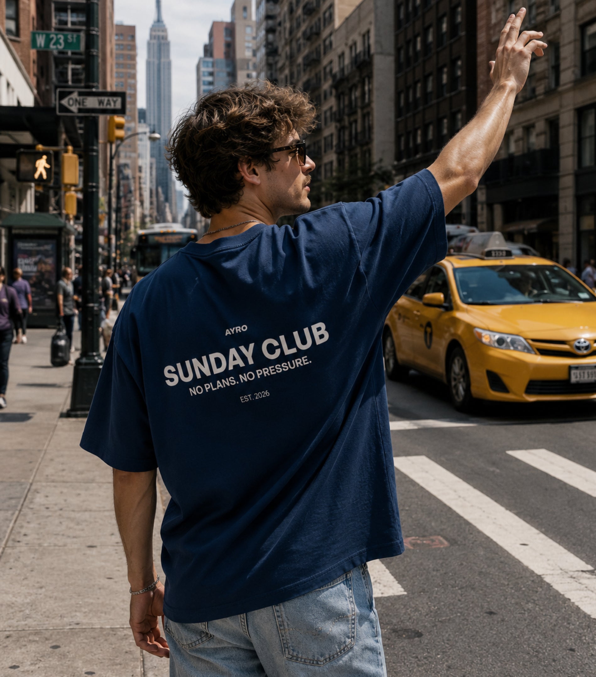 Sunday Club Oversize Tee Blue