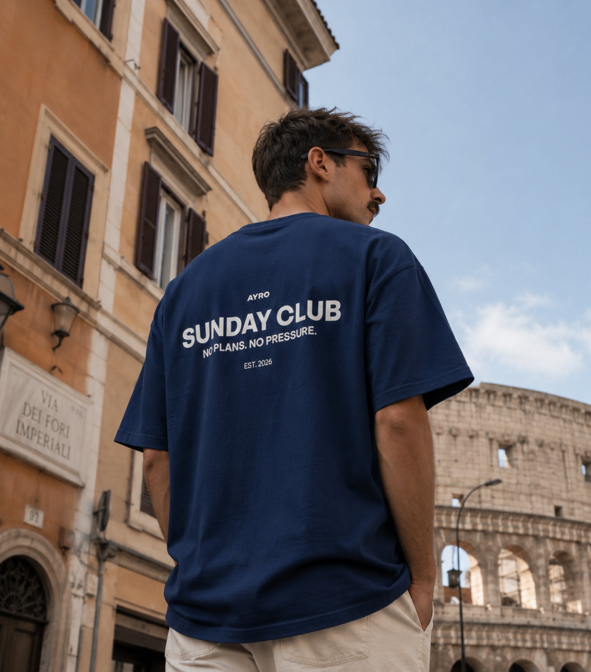 Sunday Club Oversize Tee Blue