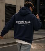 Felpa con cappuccio oversize Sunday Club blu