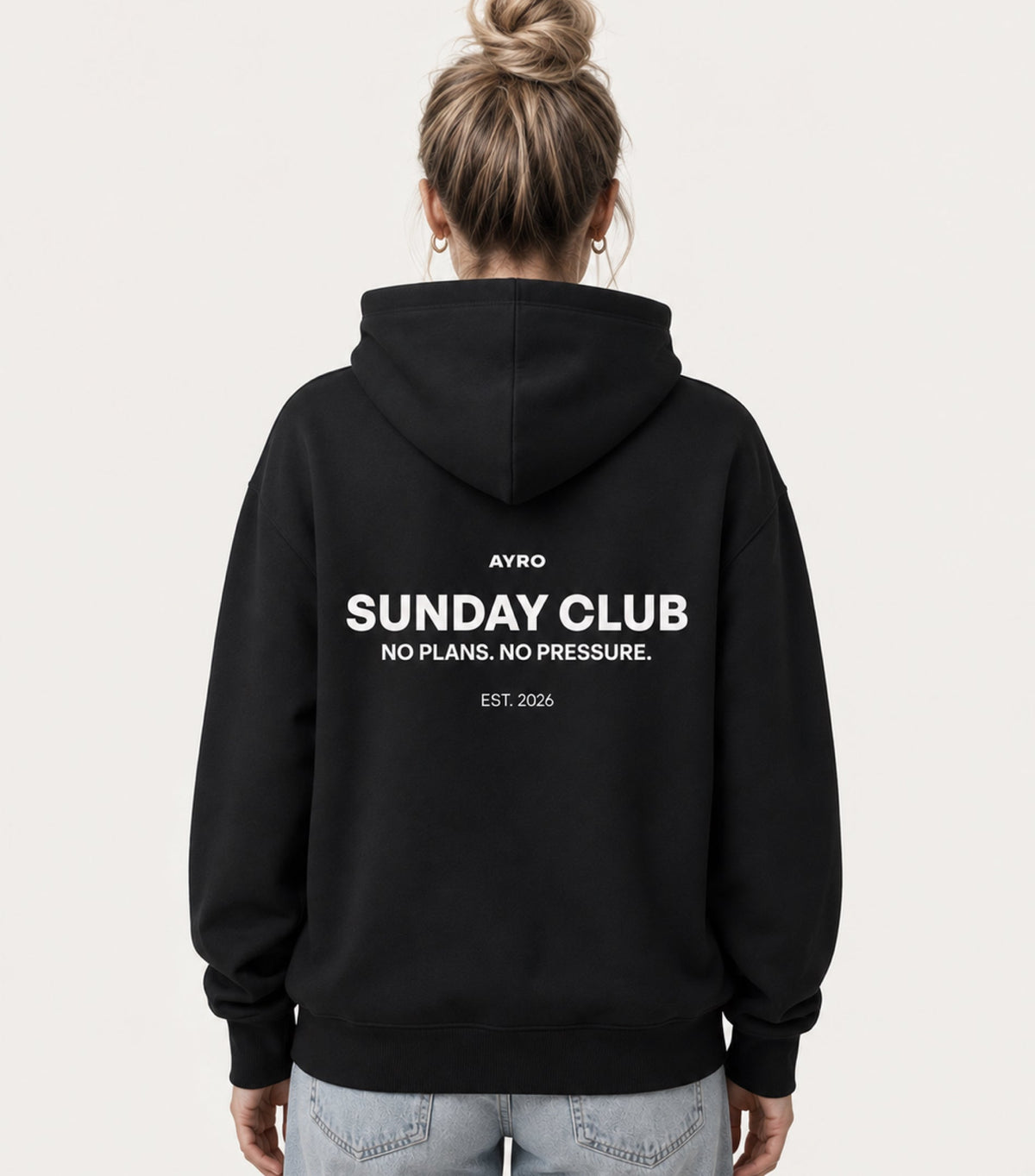 Sunday Club Oversize Hoodie Schwarz