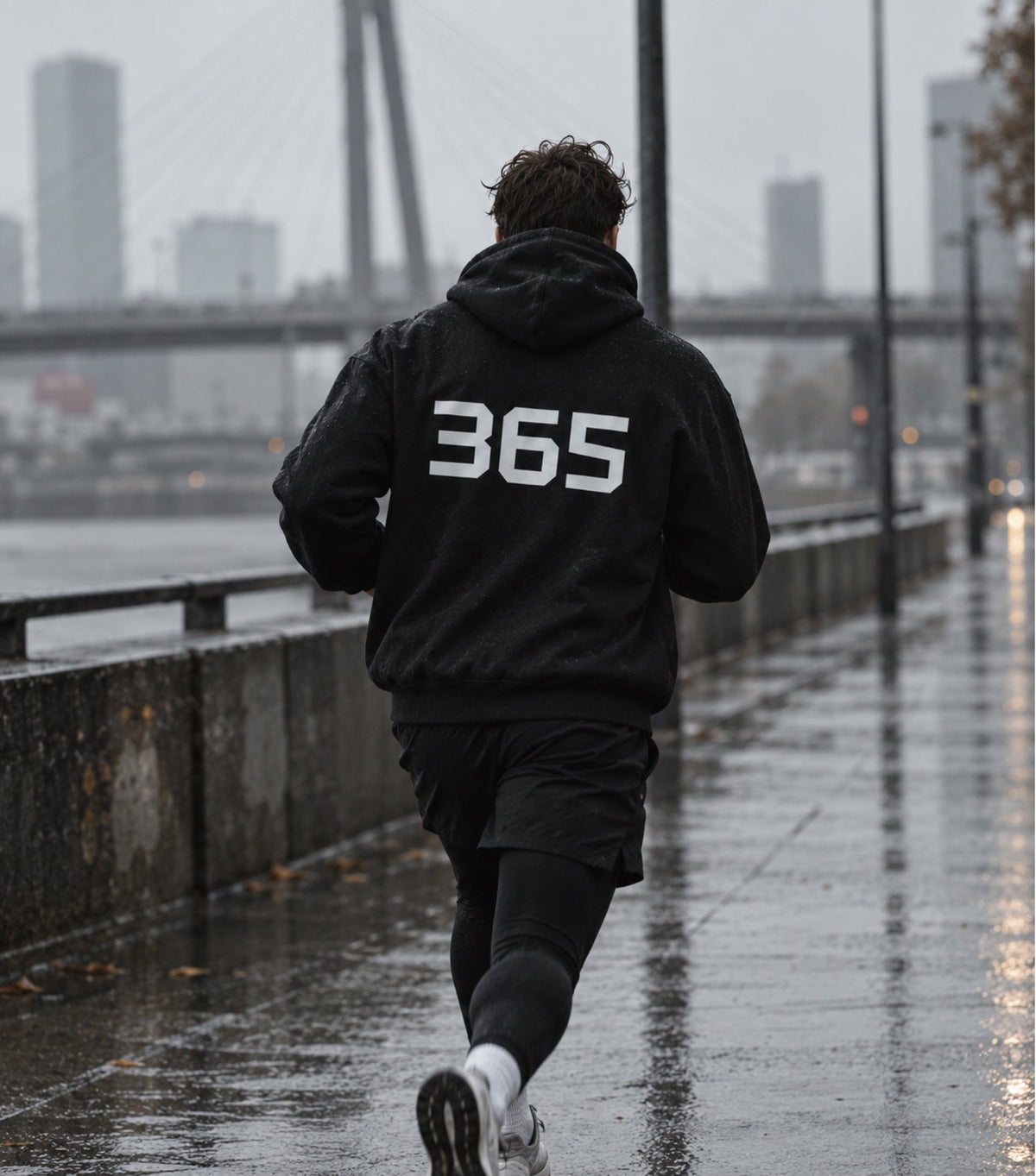 365 Oversize-Hoodie Schwarz