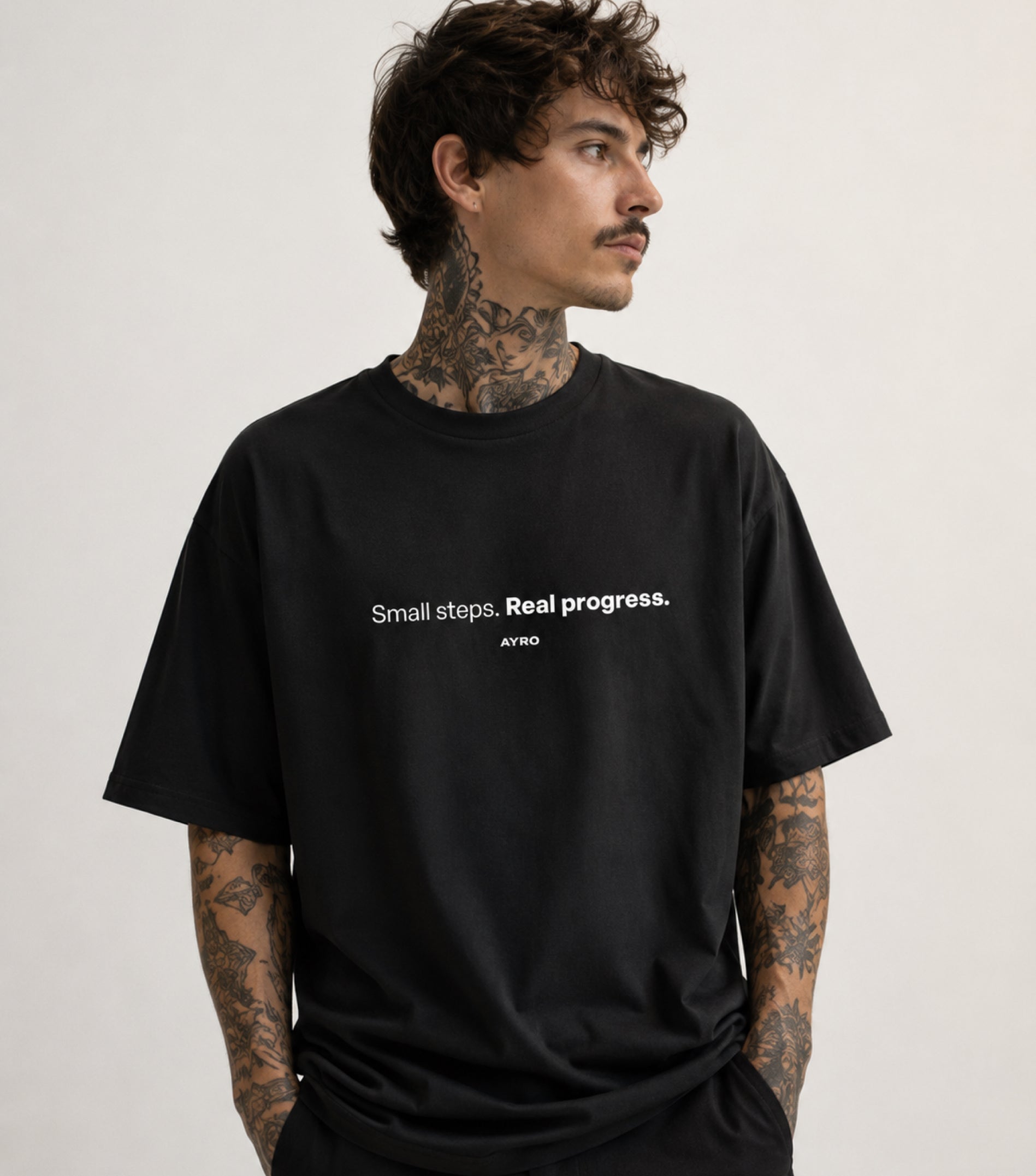 Small Steps Oversize Tee Black