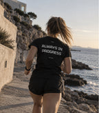 T-shirt Always In Progress nera