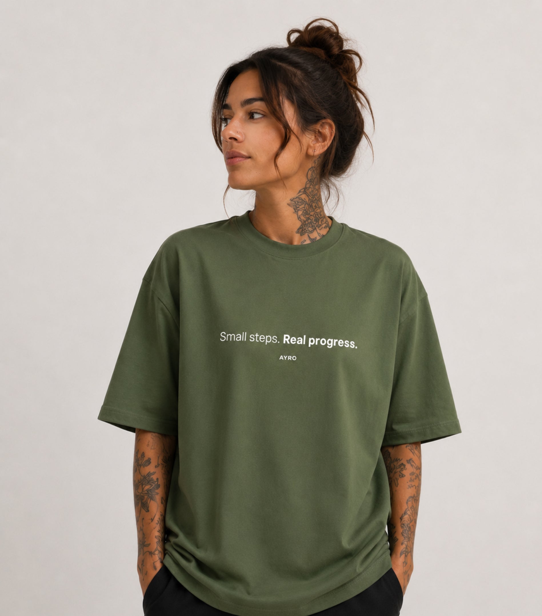 Small Steps Oversize Tee Khaki