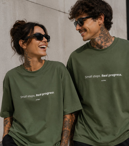 Small Steps Oversize Tee Khaki