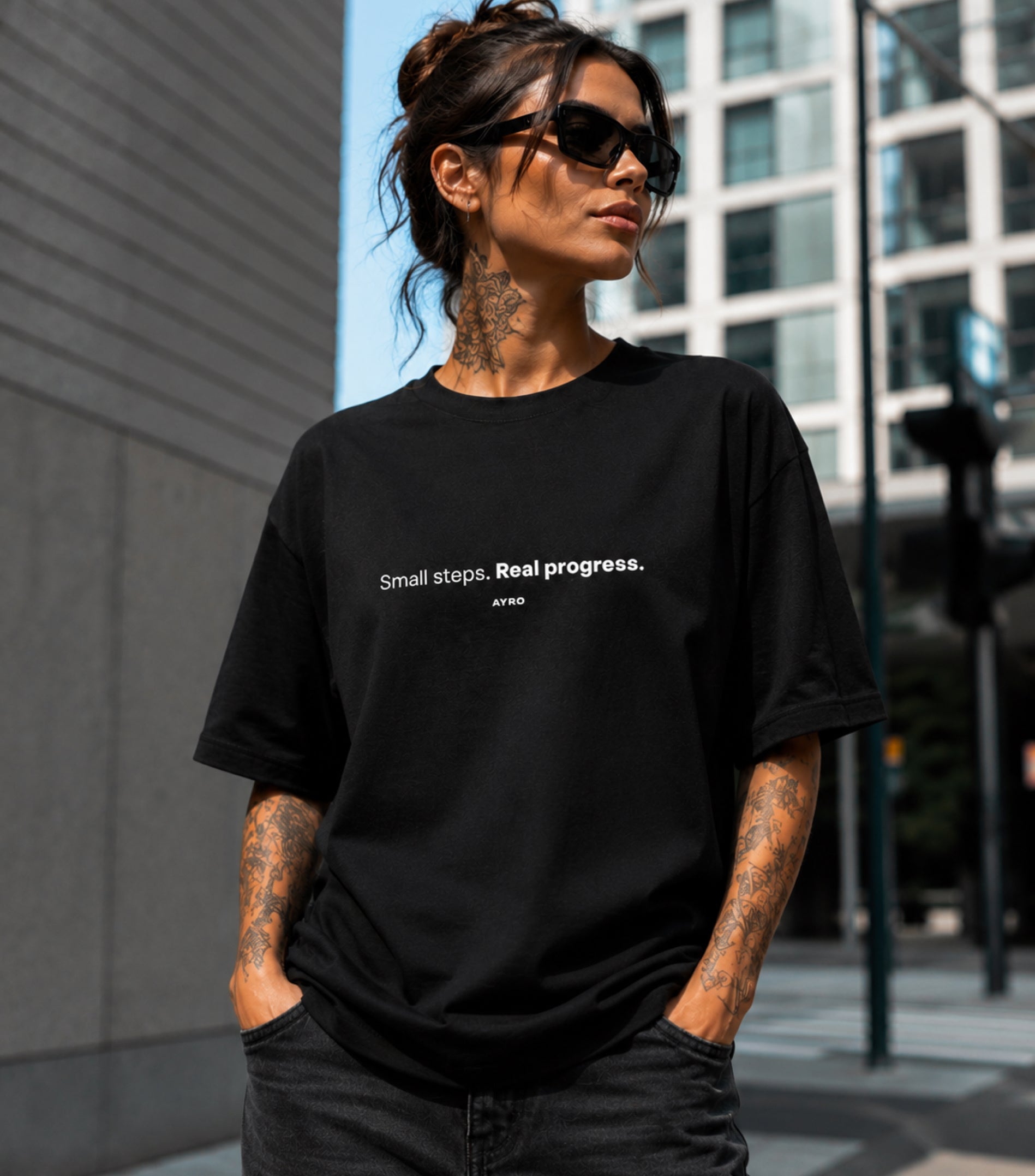 Small Steps Oversize Tee Black