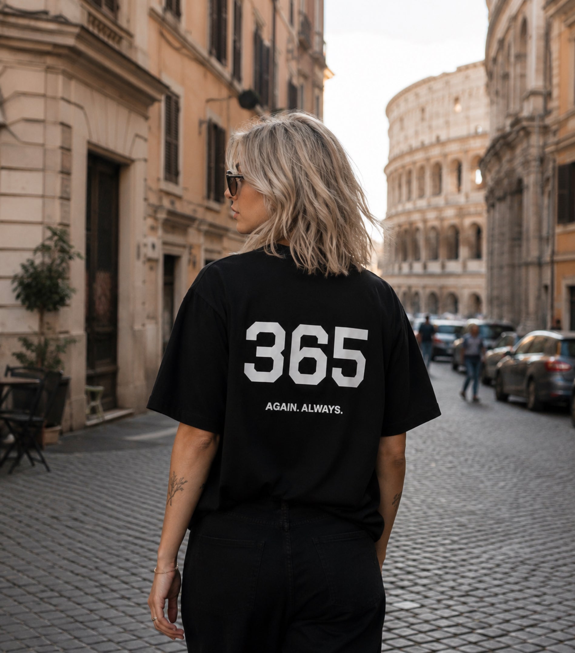 365 Oversize Tee Black