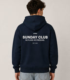 Felpa con cappuccio oversize Sunday Club blu