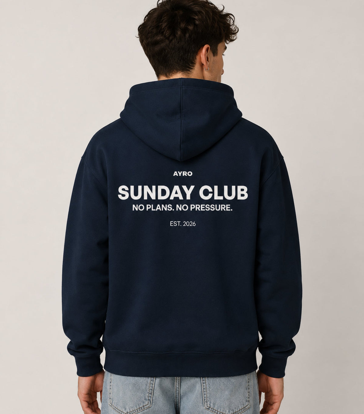 Sunday Club Oversize Hoodie Blau